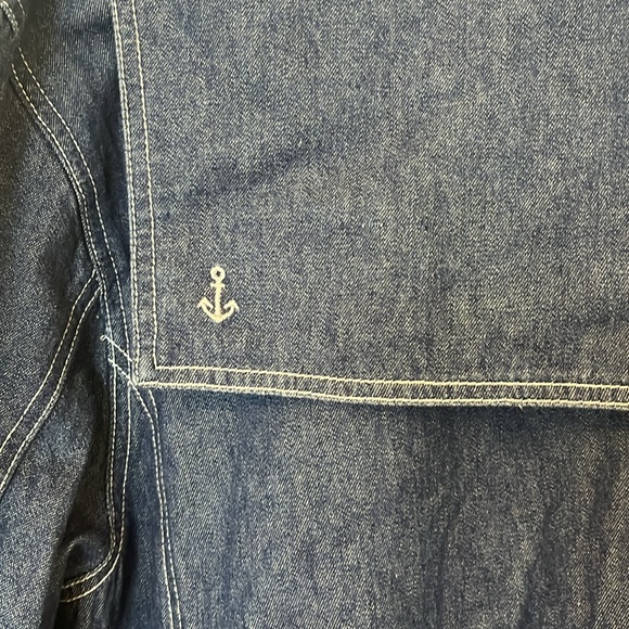 Carolina Plus Blues Denim Jean Top with Sailor Collar, 24W - Picture 5 of 6